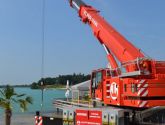 Autokran Wasserarbeiten mieten Beachclub 