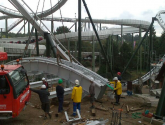 achterbahnbau im heidepark soltau Autokraneinsatz