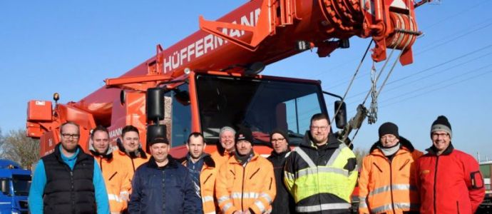 Kranschein für neue Mitarbeiter, Kran mieten bei Hüffermann