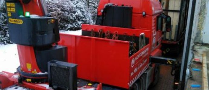 Einsatz des LKW Ladekran Palfinger PK 65002 SH in Hamburg